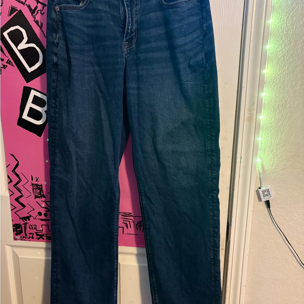 American Eagle Outfitters Dark Blue Straight Jeans